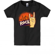 Детская футболка с надписью Let`s rock